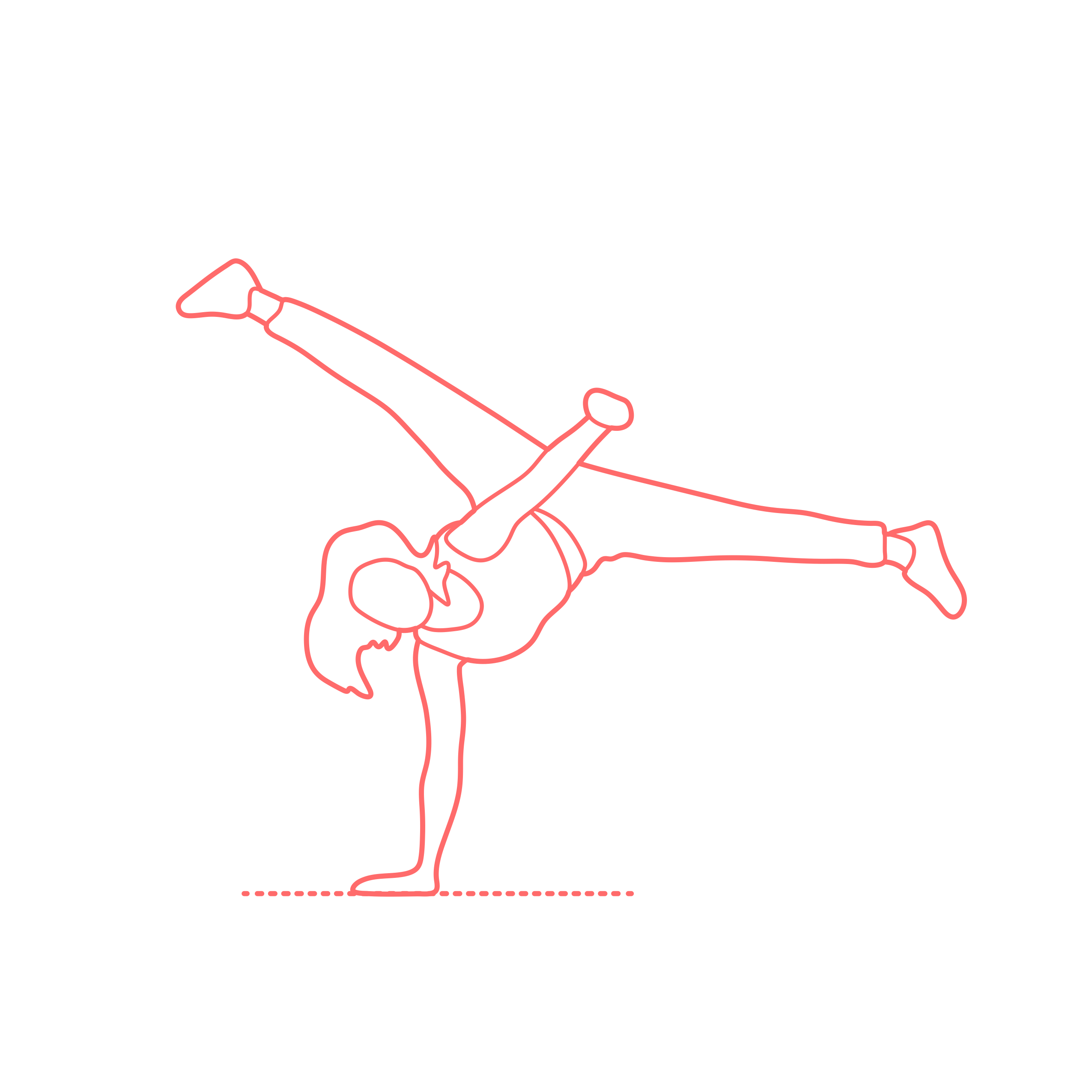 Humans Dancing Breakdancing Breaking Female Dancers Outline Icon Svg Set Free Vectors